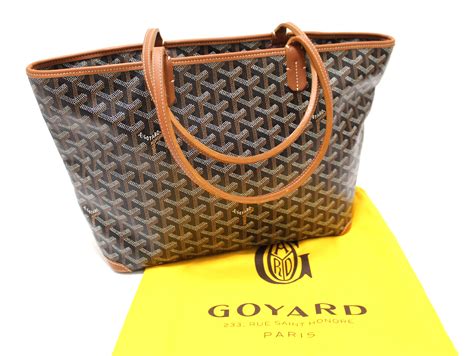 goyard all black|Goyard black and brown tote.